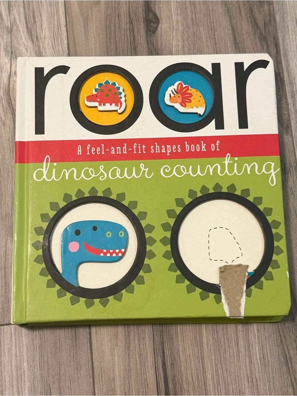 Dinosaur Coloring Book & “roar Feel-and-Fit Shapes Book” Set of 2 Dinosaur Theme